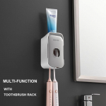 Automatinis dantų pastos dozatorius Dantų &scaron;epetėlio laikiklis prie sienos tvirtinamas dantų &scaron;epetėlio laikiklis, dantų pastos spaustukas