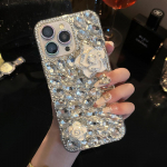 Prabangus Bling Kalnų kri&scaron;tolinis dėklas, skirtas Samsung Galaxy S23 S22 Ultra S21 Plus S20 FE A14 A34 A54 A13 A33 A23 A53 A32 A42 A52 A72 A22 A51 A12 deimantinis dangtelis Samsung S23 balta