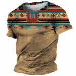 Afrikieti&scaron;ki drabužiai vyrams Dashiki mar&scaron;kinėliai Tradiciniai drabužiai Trumpomis rankovėmis Laisvalaikio retro stiliaus gatvės apranga Vintažinis etninis stilius XL