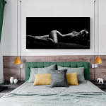 Seksualios nuogos moterys, miegančios ant lovos Meno drobė Plakatai ir spaudiniai Sienų dailės paveikslai Kūno nuotraukos, skirtos namų miegamojo dekoravimui 20*40cm