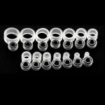 14/22*- Silikoninės me&scaron;kerės kreipiklio vielinio keraminio žiedo antgalio remonto rinkinio linijos kreiptuvai 14pcs