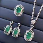 SACE GEMS Klasikinio vario lydinio cirkonio žiedas auskarai pakabukai karoliai papuo&scaron;alų rinkiniai vestuvių vakarėlio dovanos