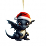 Kalėdų drakono pakabukas animacinio filmo Dragon Baby akrilo kabantis ornamentas, patvarus &scaron;ventiniam medžiui papuo&scaron;ti G