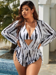 Bikini Naujas Sexy Set Split Swimsuit Spalvingas spausdintas didelis maudymosi kostiumėlis