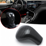 1vnt anglies pluo&scaron;to stiliaus vidaus pavarų perjungimo rankenėlės dangtelio formavimo apdaila, skirta Toyota Camry 2018-2021 Avalon Corolla hečbekui 2019 2020 m. 1pcs