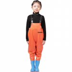 Vaikų užsiėmimai lauke Žvejybos liemenėlės su batais berniukams mergaitėms PVC lietaus kelnės Neper&scaron;lampamos batų kojos 35 oranžinė