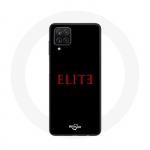 Coque pour Samsung Galaxy A12 Elite Saison 5 Logo Rouge Fond Noir