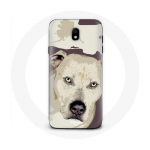 Coque pour Samsung Galaxy S5 Chien de Pitbull Blanc