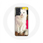 Coque pour Samsung Galaxy A13 5G Turc de Van Chat Blanc aux yeux bleu et jaune