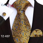 Jaukus trijų dalių rinkinys Paisley Fashion verslo vyri&scaron;kas kaklarai&scaron;tis su kaklarai&scaron;čiu sąsagų nosine