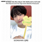 ATEEZ THE WORLD EP.2 OUTLOW Fan Sign Event Benefit Photocard Minirecord Everline Seonghwa - MR 2nd
