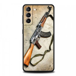 AK47 pistoleto kulkų telefono dėklas, skirtas Samsung Galaxy S23 Ultra S22 S21 S20 FE 5G S10 S10E S9 S8 Plus Note 20 mink&scaron;tas juodas dangtelis S22 Ultra 5G