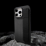 Taikoma Apple 16Pro silikoninės apyrankės mobiliojo telefono dėklui, anglies pluo&scaron;to 15Max anti-drop 14 mobiliojo telefono apsauginiam dėklui 13 iPhone 16 juoda