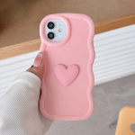 3D Love Heart Candy banguotas silikoninis dėklas, skirtas Xiaomi Redmi 13 4G Note 13 Pro 4g 5g 12 12pro 13pro Plus 11 10 Pro smūgiams atsparus mink&scaron;tas dangtelis Redmi 13C 4g&Love Heart Case rožinė