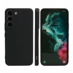 Kvadratinis skystas silikoninis dėklas, skirtas Samsung Galaxy S23 Ultra S22 Plus S21 FE S20 Note 20 10 Apsauginis mink&scaron;tas audinys Telefono nugarėlė For Galaxy S10 juoda