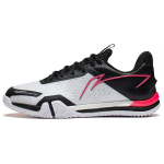 Li Ning Ground Flight SE audinio smūgius sugeriantys kvėpuojantys žemapadžiai badmintono bateliai unisex bateliai juodi ir balti AYZS014-1 40⅓