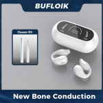&Eacute;couteurs sans fil - AIHONTAI - 2023 - Conduction osseuse - Bluetooth - Clip d'oreille balta
