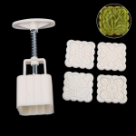 Mooncake Mold Rudens vidurio festivalio rankų spaudimo gėlių, mėnulio pyrago formų, rankų darbo &bdquo;Mooncake Pressure Fondant&ldquo; dekoravimo įrankiai one size