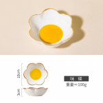 Korėjieti&scaron;kas netaisyklingas keraminis dubuo Paauksuota kiau&scaron;inio lėk&scaron;tė Mieli stalo įrankiai Maisto ruo&scaron;imo Indai Salotos Makaronų lėk&scaron;tė Virtuvės reikmenys Porcelianas 4 inch-1 pcs