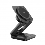 3 viename sulankstomas magnetinis belaidžio įkroviklio stovas, skirtas iPhone 16, 15 14, 13, 12 Pro/Max/Plus, AirPods 3/2 laikrodžių stoties doko greitojo įkroviklio laikiklis