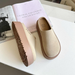 Mules &Scaron;lepetės Moteri&scaron;ki Batai Khaki Kasdieniai &Scaron;lepetės Plok&scaron;čias Uždangalas Pir&scaron;tų Slides Platformos Loafers Patogus Universalus Moteri&scaron;kas Pantofle 35 ka&scaron;toninė