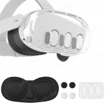 VR priedų rinkinys Meta Quest 3 lę&scaron;ių apsauga nuo įbrėžimų skaidrus apsauginis dangtelis, vairasvirtės dangteliai, lę&scaron;ių dangtelis Quest3
