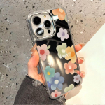 Mobiliųjų telefonų dėklai iPhone 11 13 XR 15 Pro Max 12 14 Pro Max Case iPhone 16 XS Max veidrodinis apsauginis dėklas Veidrodis i&scaron;skirtinis animacinis filmas, atsparus vandeniui iPhone 11 Pro Max sidabras