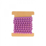 Ruban - ARTEMIO - Pompons - Violet - 1m - 1cm de large