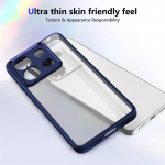 Auk&scaron;tos kokybės skaidrus akrilinis galinis dėklas Xiaomi Redmi iPhone Samsung telefonams, skirtas Xiaomi Poco X7 Pro X5 X3 M7 M6 M5 M4 F6 C75 C65 C55, silikoninis TPU dangtelis iPhone 11Pro mėlyna