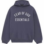 Fear of God Essentials Fleece Hoodie Jūros Mėlynumo Unisex Vir&scaron;utiniai Drabužiai Mėlyni 192HO246254F S black