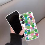 Madingas ra&scaron;tuotas telefono dėklas iPhone Samsung S25 Ultra A55 S24 FE A16 Xiaomi Redmi Note14 13 Pro 14C Huawei Honor 200 Realme smūgiams atsparus matinis dangtelis Samsung Galaxy S9 Plus balta