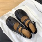 Mary Jane batai su atskirtu pir&scaron;tu moterims, kvadratiniu kulnu, tabi batai, loaferiai, pavasariui vasarai, i&scaron; mink&scaron;tos odos, moteri&scaron;ki auk&scaron;takulniai batai 35