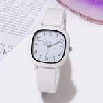 Moteri&scaron;ki laikrodžiai Fashion Square Quartz Silicone Strip rankiniai laikrodžiai Studentų laikrodžiai moterims