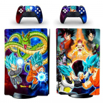 Dragon Ball Z DBZ Super Son Goku Vegeta odos lipdukas, skirtas PS5 Disc Edition konsolei