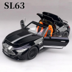 Nauja 1:22 Benz SL63 modelis žaislinis automobilis lydinio liejimo &scaron;viesa garsas traukiamos durys atidaromos kabrioleto sportinių automobilių modelių kolekcijos dovanos juoda