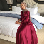 Dubajaus Seksualus Didelis Sūpuojamas Ilgas Chalatas Suknelė 007 - Arabų Įkvėptas Dizainas XXL vyno raudonos spalvos