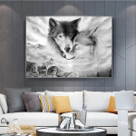Vilko paveikslai ant drobės Gyvūnų ra&scaron;to kabinami paveikslai namams, svetainei, miegamajam, sienų dekoras, plakatas ir spaudinys 20x30cm