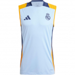 Adidas Real Madrid Serija 24 Dėlionės Stiliaus Berankovis Futbolo Mar&scaron;kinėliai Vyri&scaron;ki Vir&scaron;utiniai Drabužiai Ry&scaron;kiai Mėlyni IT5094 XS