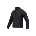 Under Armour Cg Reactor Vlap Golfo Hibridinis Vienos Spalvos Logotipo Spaudinys Sportinis Atsitiktinis Apykaklė &Scaron;ilta Medvilninė Striukė Vyri&scaron;ka Striukė Juoda 1364642-002 M