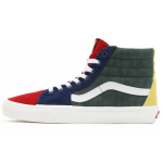 Vans Sk8 Mi&scaron;rios veliūrinės Laisvalaikio Auk&scaron;tos Vir&scaron;utinės Dalies Sportbačiai Unisex Kedai Žali Mėlyni Raudoni VN0A5KRH94M 35