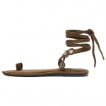 Zara Retro universalūs vieno dirželio sandalai Moteri&scaron;ki sandalai Ruda 3640510700 38
