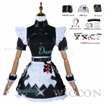 Ellen Joe Cosplay Kostiumas Žaidimas Zenless Zone Zero Cosplay Perukas Victoria Namų tvarkymo Moteri&scaron;ka Mielos Kambarinės Suknelė Ellen Joe Cosplay Uodega XS