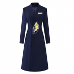 Tluoman Chinese Style Wool Blend Coat L