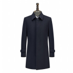 Trojman Unisex Wool Blend Mid-Length Overcoat 4XL