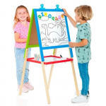 Tableau cr&eacute;atif en bois 2 en 1 - MOLTO - 46 pcs - Enfant - Mixte - Blanc - A partir de 3 ans - Int&eacute;rieur gryna