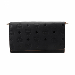 MCM Klasikinis monogramos grandinėlės peties dirželis Kompakti&scaron;ka piniginė Unisex piniginė Juoda MXEBAKM01-BK001 Basic Set (Bag+Dust Bag)
