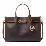 Michael Kors MK Carson Logotipo Spaudos Odinė Parduotuvės Rankinė Vidutinė Moteri&scaron;kos Rankinės Tamsiai Ruda 35S5G2ZS3B-BROWN Basic Set (Bag+Dust Bag)