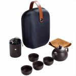 Kinų arbatos rinkinys Ne&scaron;iojamas arbatos puodelis Arbatos puodelis Tea Caddy Travel Arbatinuko rinkinys Kelioniniame krep&scaron;yje 8pcs/set