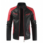 Vyri&scaron;kos striukės Motokroso paltai Slim-Fit Spalva Mados Dizainas Odinės Biker Striukės Odinės Striukės M raudona