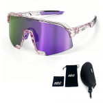 100 Dviračių Akiniai Fotochrominiai Akiniai Nuo Saulės Vyrams ir Moterims Kalnų Dviratininkų Akiniai Sportiniai Akiniai UV400 Važiavimui Dviračiu Bėgimui MTB purple